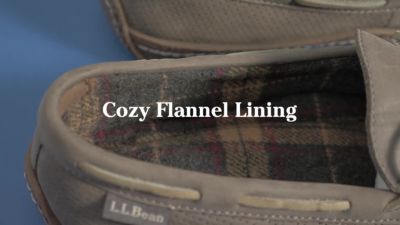 Men's Handsewn Slippers, Perforated FlannelLined Slippers at L.L.Bean