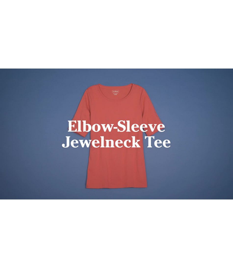 Video: Interlock Jewelneck Elbow Sleeve Tee Print Misses Regular