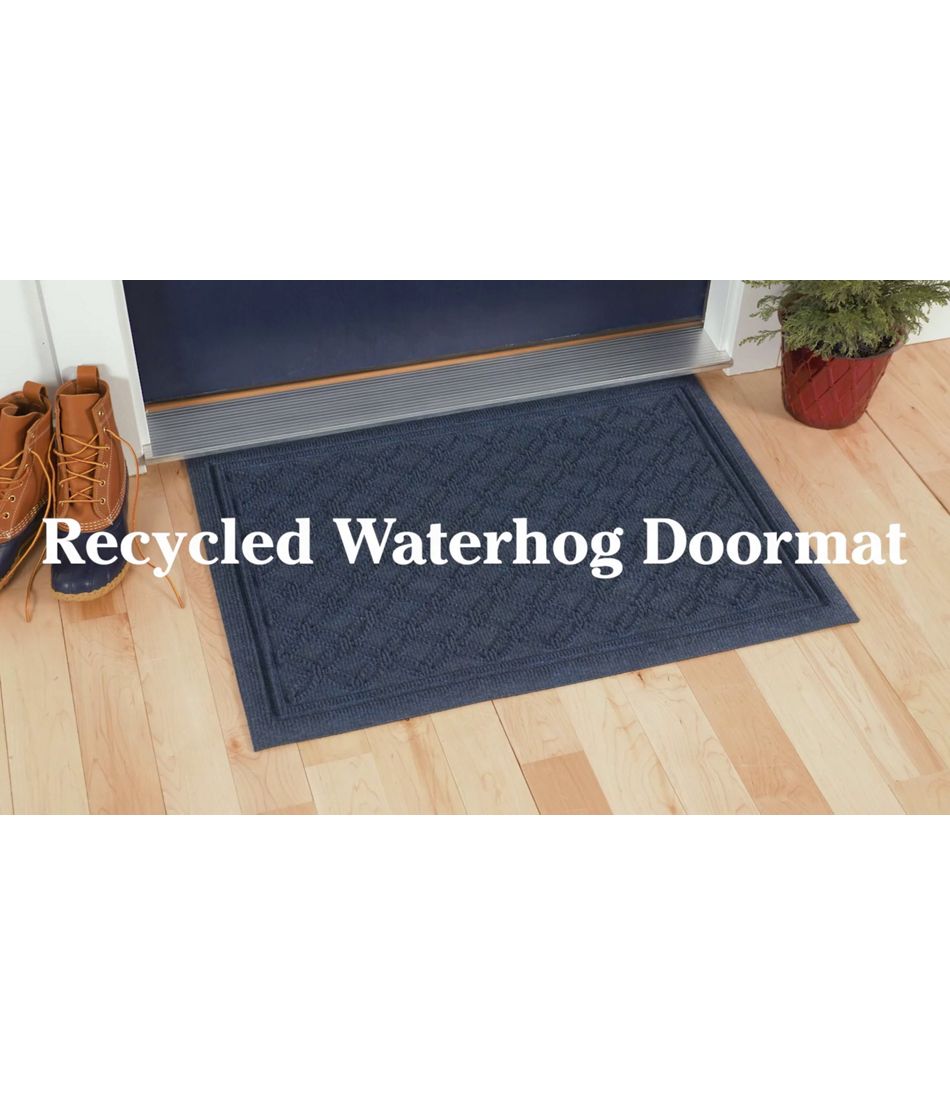 Heavyweight Recycled Waterhog Doormat, Locked Circles