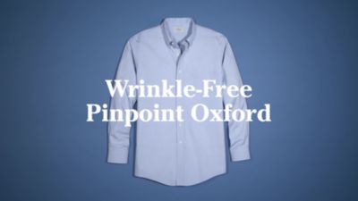 Pinstripe Oxford Shawl Collar Shirt