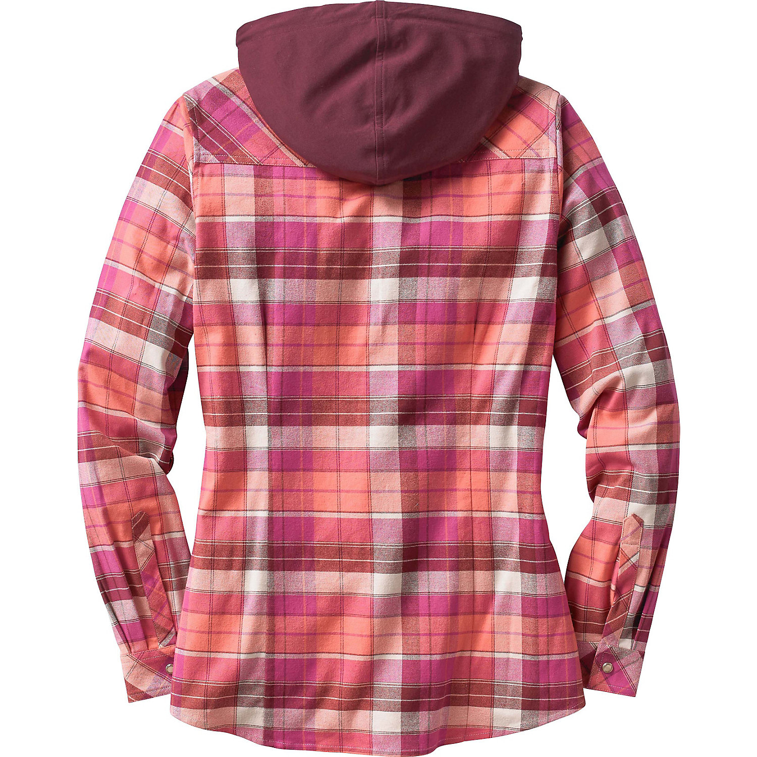 womens hooded flannel sweatshirt