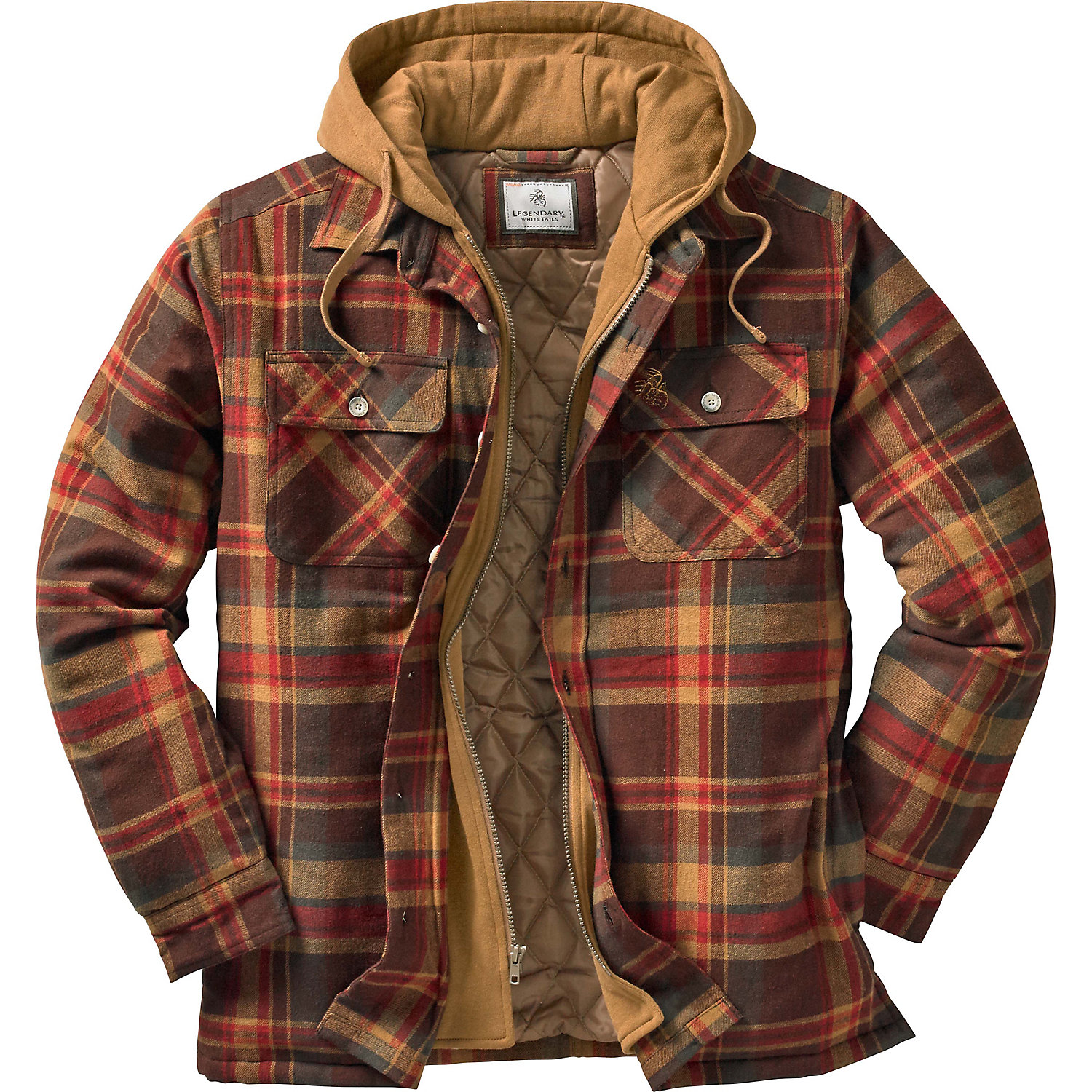 Legendary Whitetails Men's Maplewood Hooded Shirt Jacket | eBay