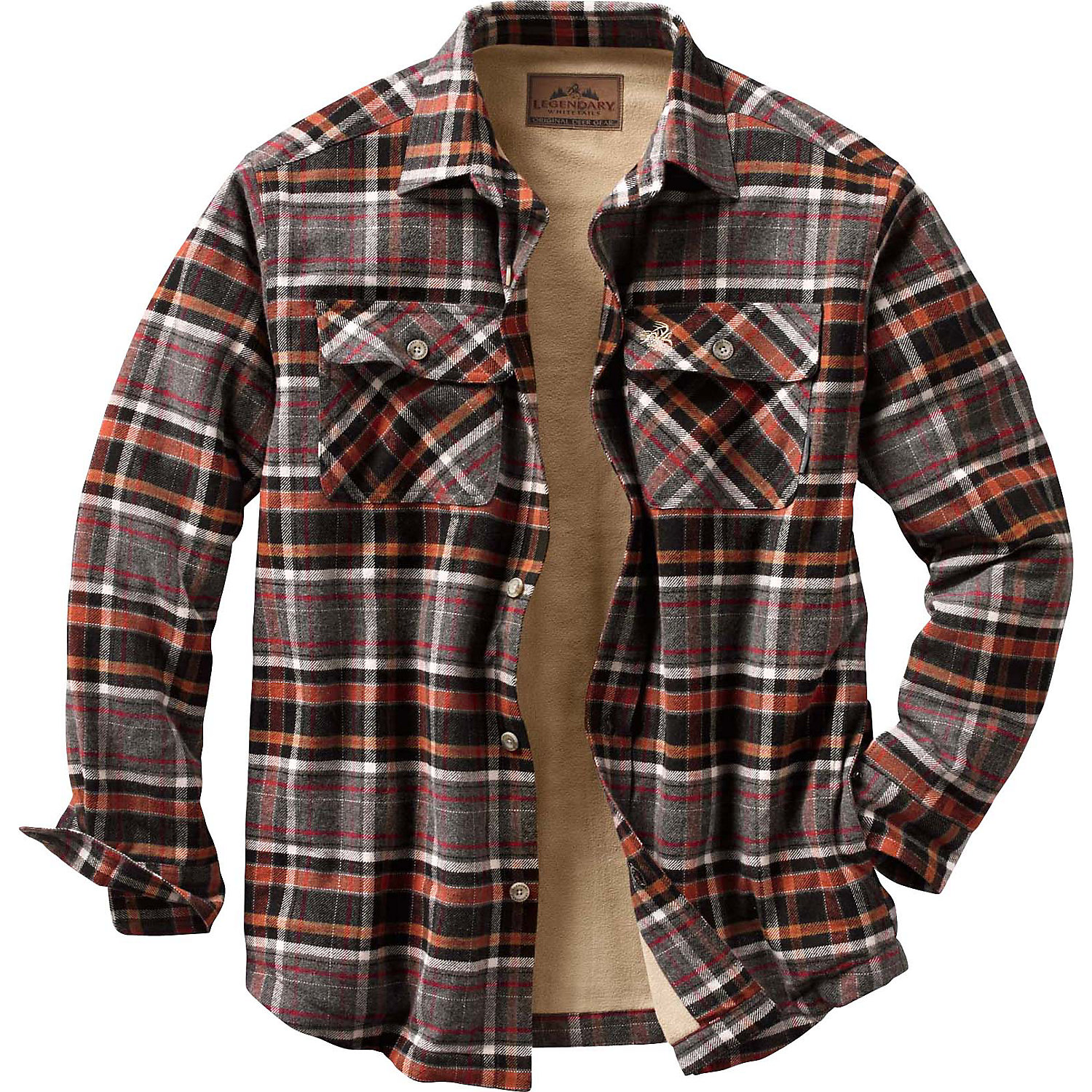 Legendary Whitetails Men's Deer Camp Fleece Lined Shirt Jac | eBay