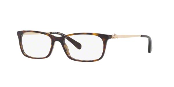 HC6110: Shop Coach Tortoise Rectangle Eyeglasses at LensCrafters