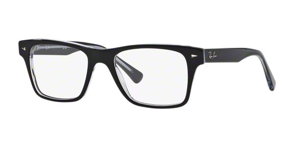 RX5308: Shop Ray-Ban Black Square Eyeglasses at LensCrafters