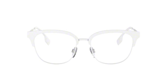 BE1334: Shop Burberry Clear/White Square Eyeglasses at ...