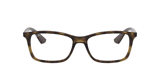 RX7047: Shop Ray-Ban Tortoise Rectangle Eyeglasses at LensCrafters