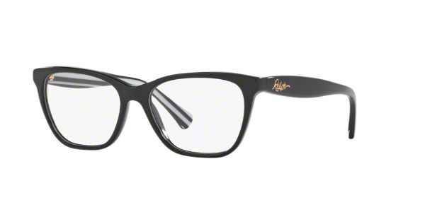 RA7077: Shop Ralph Black Square Eyeglasses at LensCrafters