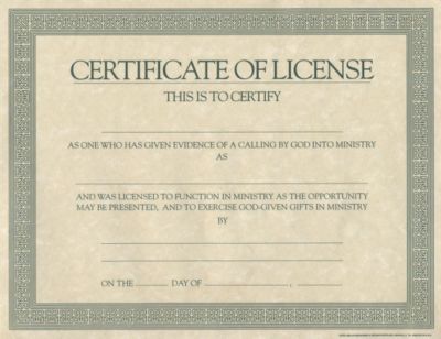 License, Generic Parchment Lifeway