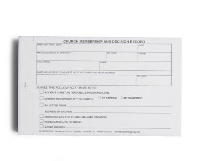 Application For Church Membership Form Acm 5 Lifeway