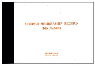 Finance record book for small churches - Concordia Supply