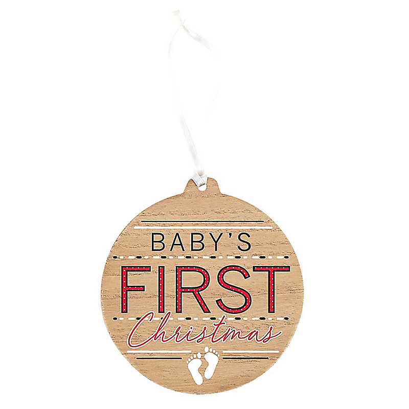 Baby's First Christmas Wood Ornament