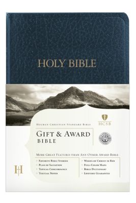 Hcsb Gift Award Bible Blue Imitation Leather - 