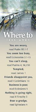 Where to Look Topics - 3 - Bookmark (Pkg 25) General Worship