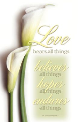 Wedding Bulletins: Love Bears All Things | LifeWay Christian Bulletin