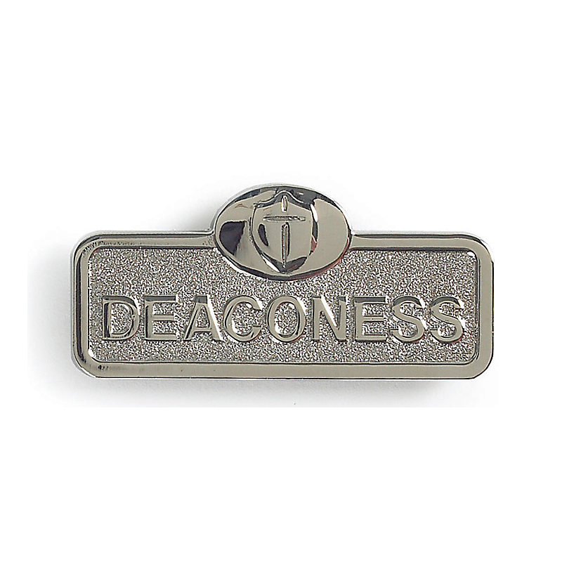 Silver Deaconess Badge with Cross