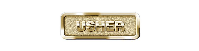 Usher Badge - Brass Finish | Lifeway