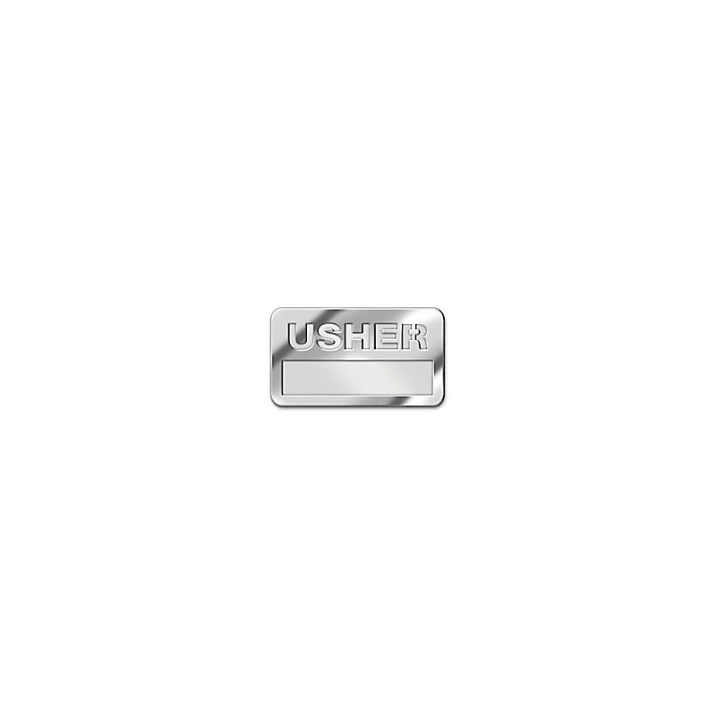 Silver Usher Name Badge
