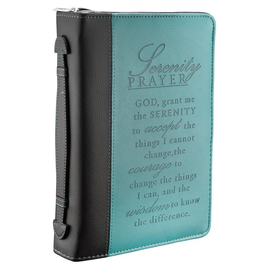 Bible Case - I Know the Plans - LuxLeather, Navy - size: Large