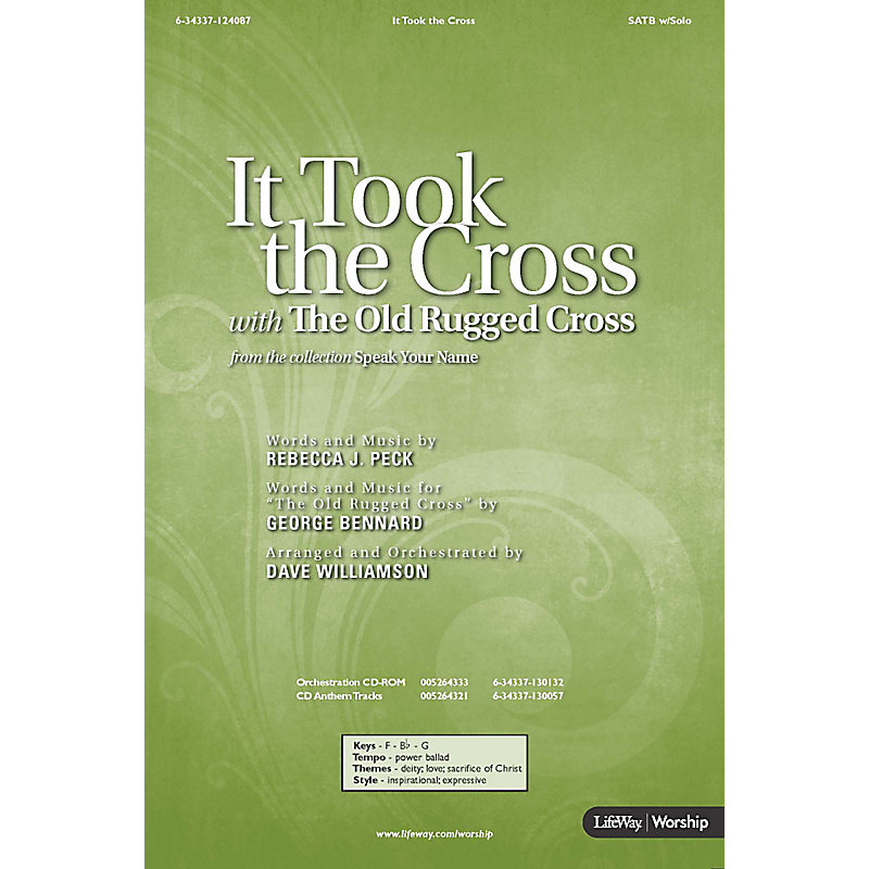 It Took the Cross with The Old Rugged Cross - Anthem Accompaniment CD