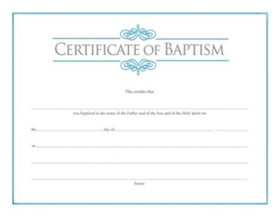 Certificate of Baptism - Foil Stamped (Package of 6) | Lifeway