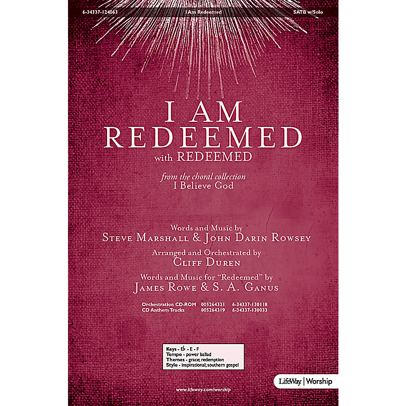 I Am Redeemed - Downloadable Split-Track Accompaniment Track