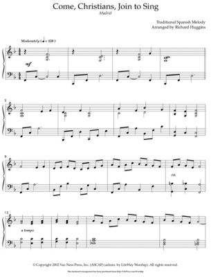 Come, Christians, Join to Sing - Downloadable Keyboard Arrangement ...