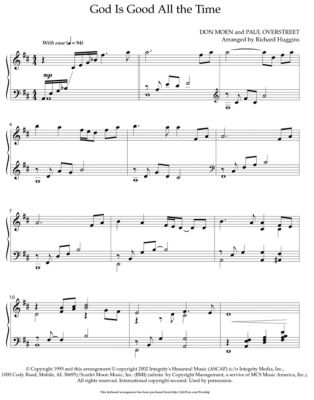God Is Good All the Time Downloadable Piano Arrangement Lifeway