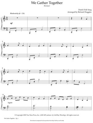 We Gather Together - Downloadable Keyboard Arrangement - Lifeway