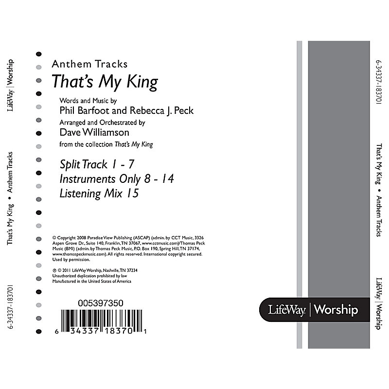 That's My King - Anthem Accompaniment CD