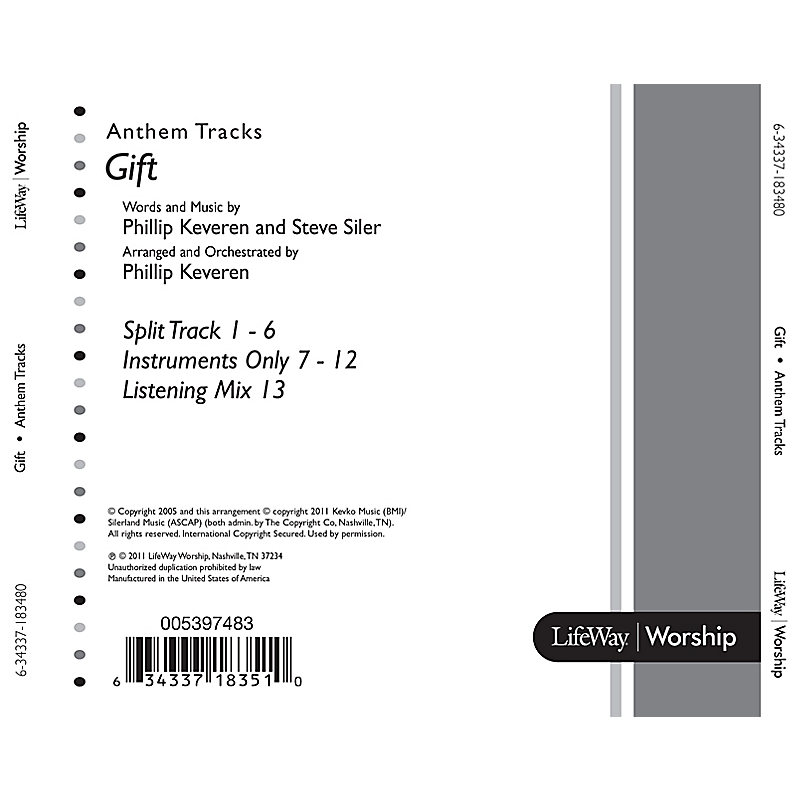 Gift - Anthem Accompaniment CD