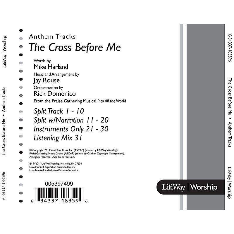 The Cross Before Me - Anthem Accompaniment CD