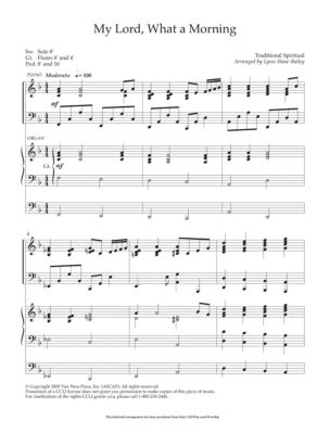 My Lord, What A Morning - Downloadable Keyboard Arrangement - Lifeway