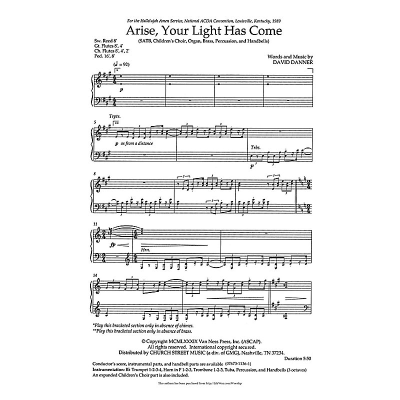 Arise Your Light Has Come - Downloadable Anthem (Min. 10)