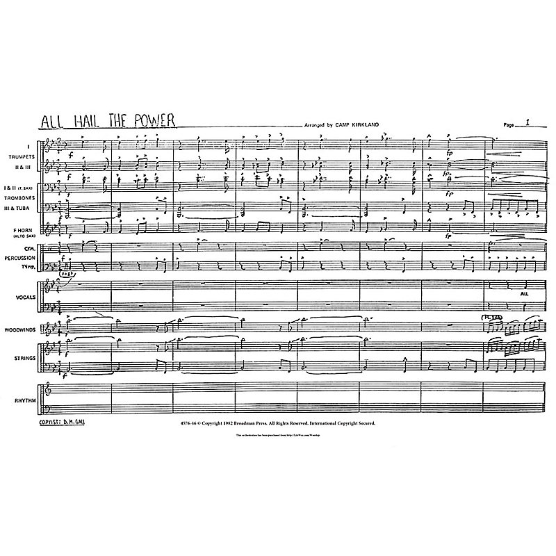 All Hail the Power (Diadem) - Downloadable Orchestration