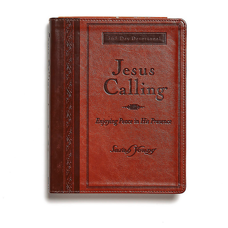 Jesus Calling - Large Print Deluxe Edition, Brown Cover