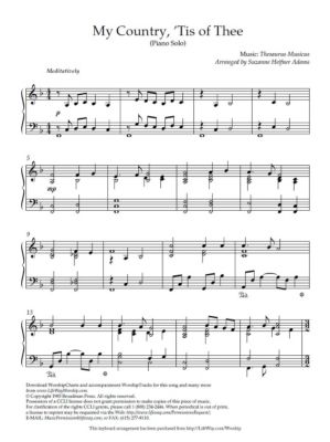 My Country, 'Tis of Thee - Downloadable Keyboard Arrangement - Lifeway