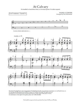 At Calvary Downloadable Handbells Arrangement Lifeway