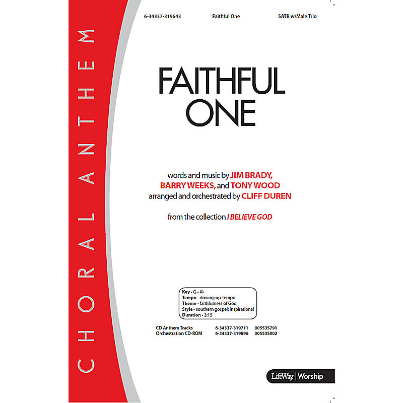 Faithful One - Anthem Accompaniment CD