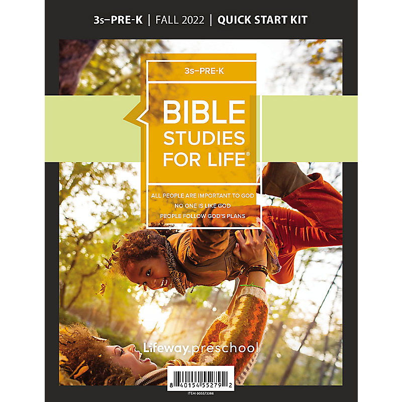 Bible Studies For Life: 3s–Pre-K Quick Start Kit Fall 2022