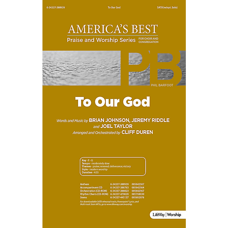 To Our God - Anthem Accompaniment CD
