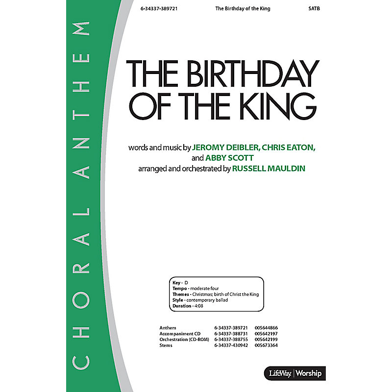 The Birthday of the King - Anthem Accompaniment CD