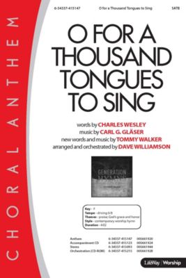 O for a Thousand Tongues to Sing - Anthem Accompaniment CD