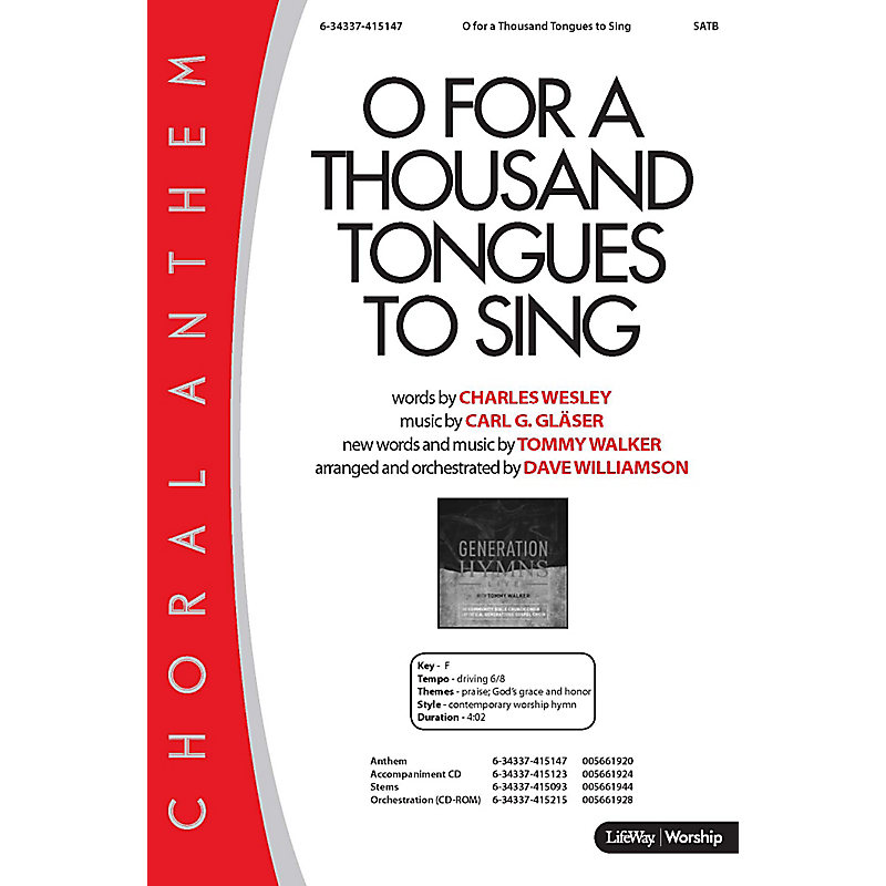 O for a Thousand Tongues to Sing - Anthem Accompaniment CD