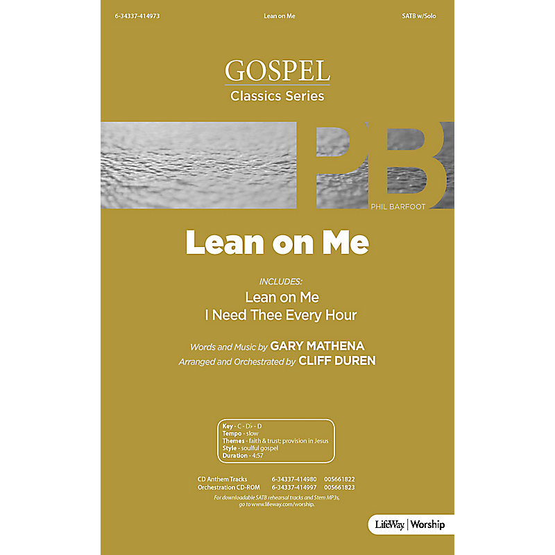Lean On Me - Downloadable Soprano Rehearsal Track