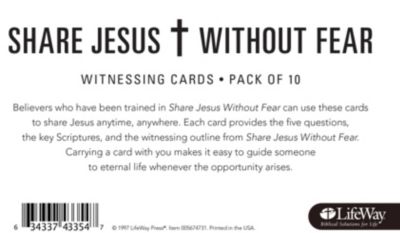 Share Jesus Without Fear - Witness Cards
