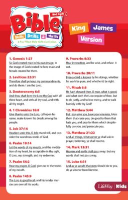 Bible Skills, Drills, & Thrills Red Cycle KJV Verse Cards Lifeway