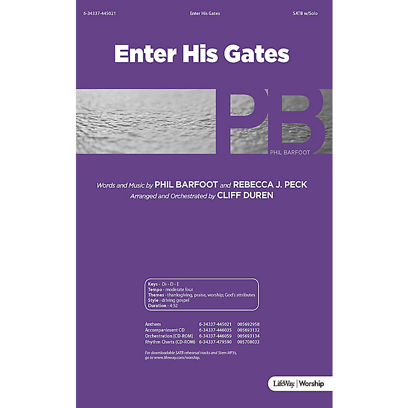 Enter His Gates - Downloadable Split-Track Accompaniment Track