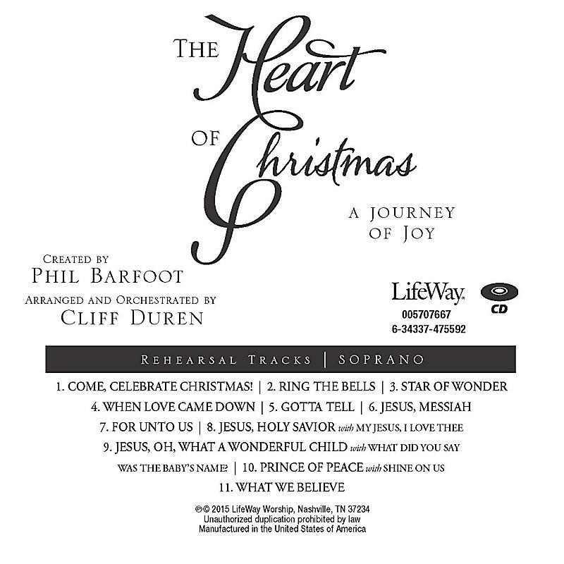 The Heart of Christmas - Soprano Rehearsal CD