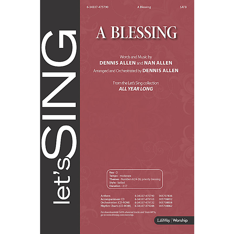 A Blessing - Downloadable Rhythm Charts